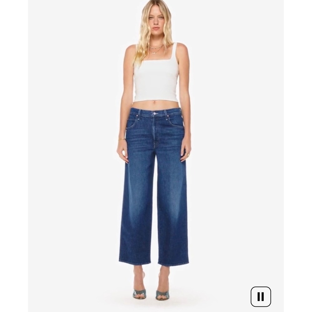 MOTHER Superior 100% Cotton The Delinquent Button Ankle Jeans in Run Whit It26